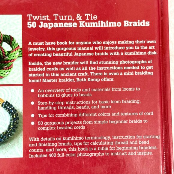 Twist Turn & Tie 50 Japanese Kumihimo Braids Guide Book With Braiding Disk - Picture 5 of 7